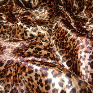 Leopard Print Satin-Like Fabric 3 Yards/54 Inches Wide
